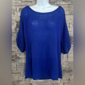 Mary Jane blue one size knit top